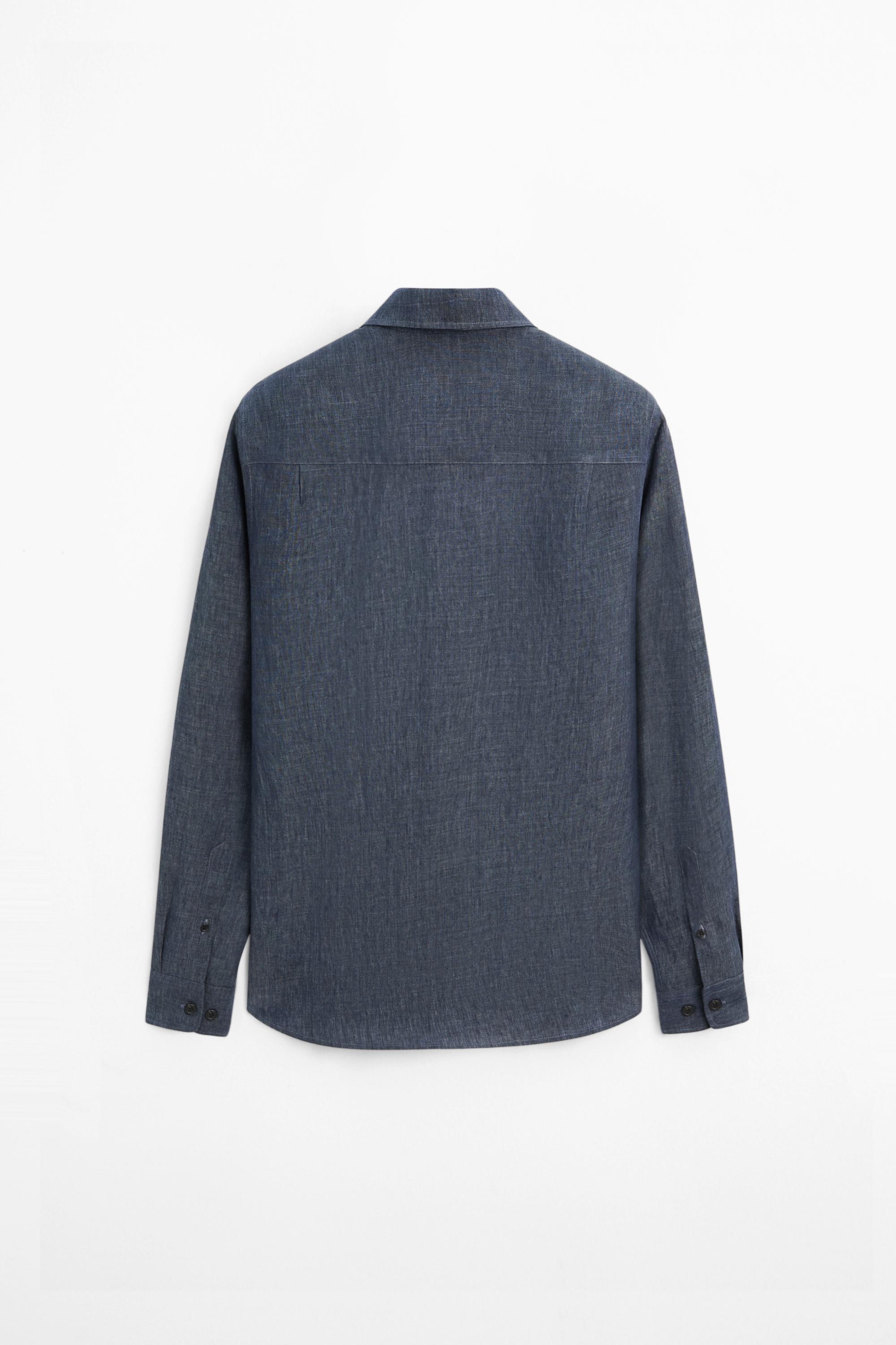 100% linen shirt with pocket